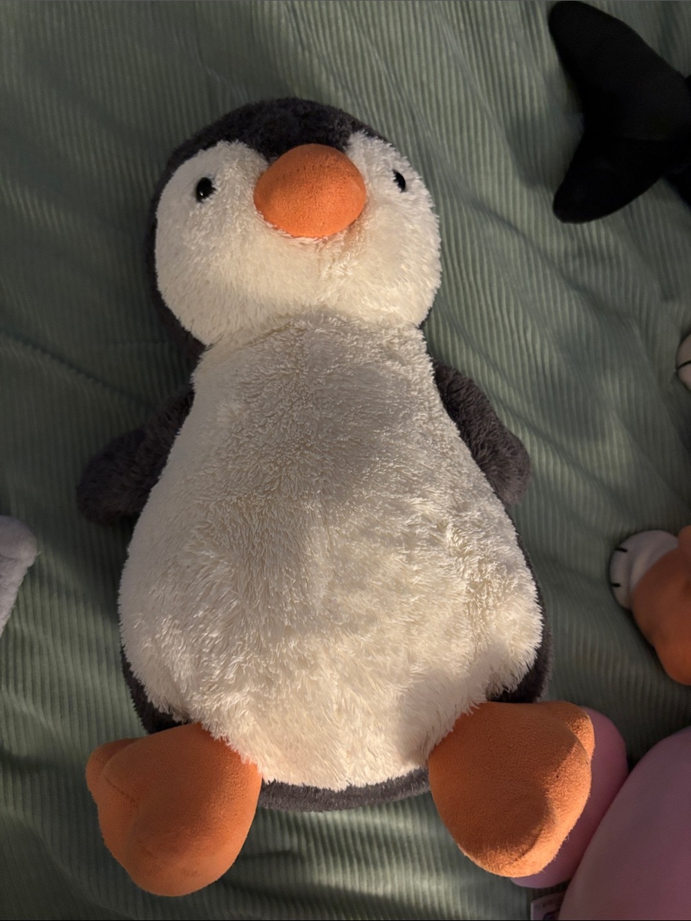 Jellycat Plush Penguin in Cream, Gray & Orange